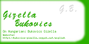 gizella bukovics business card